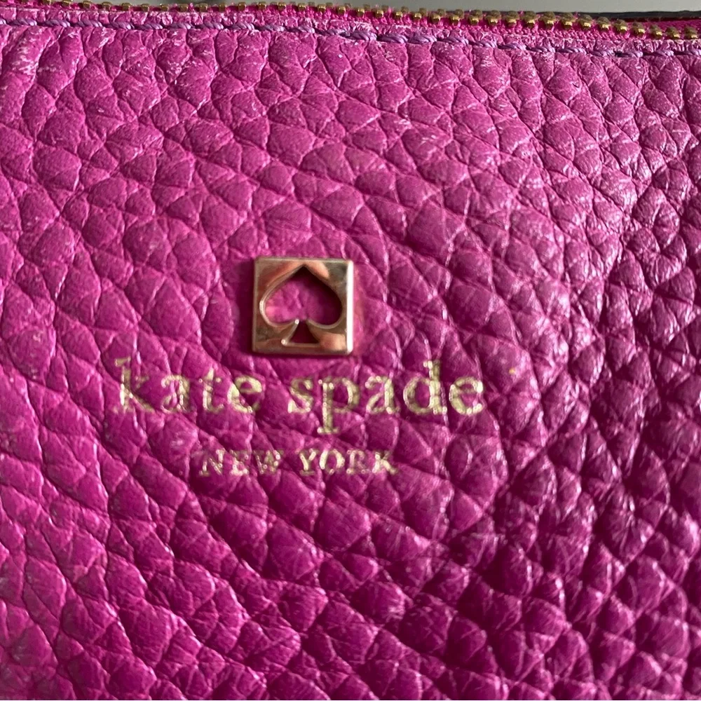 Kate Spade Fuchsia Pebble Leather Hobo Bag. - Picture 2 of 12